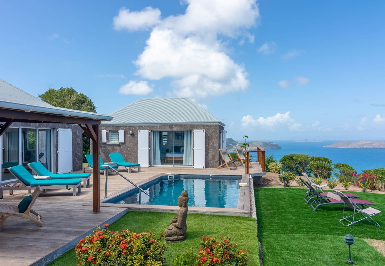 location villa vacances vue mer kawai st barth