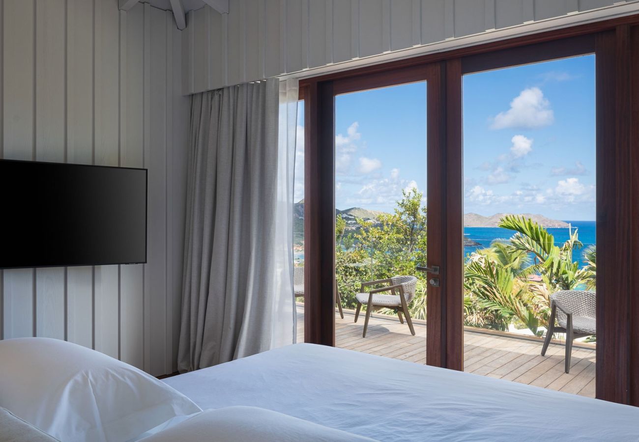 chambre privée avec vue océan st barth