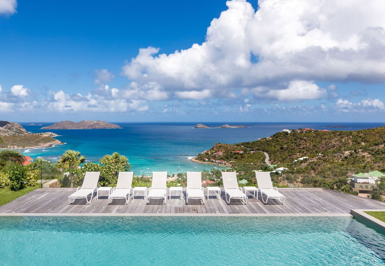 villa vue imprenable sur la baie de Saint-Jean st barth