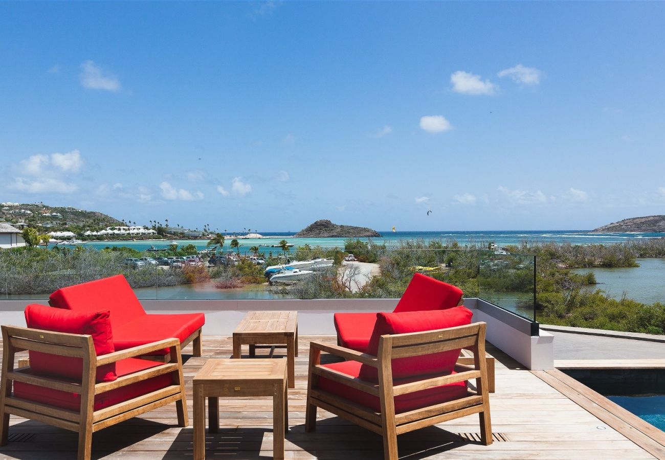 villa with terrace and view saint barts