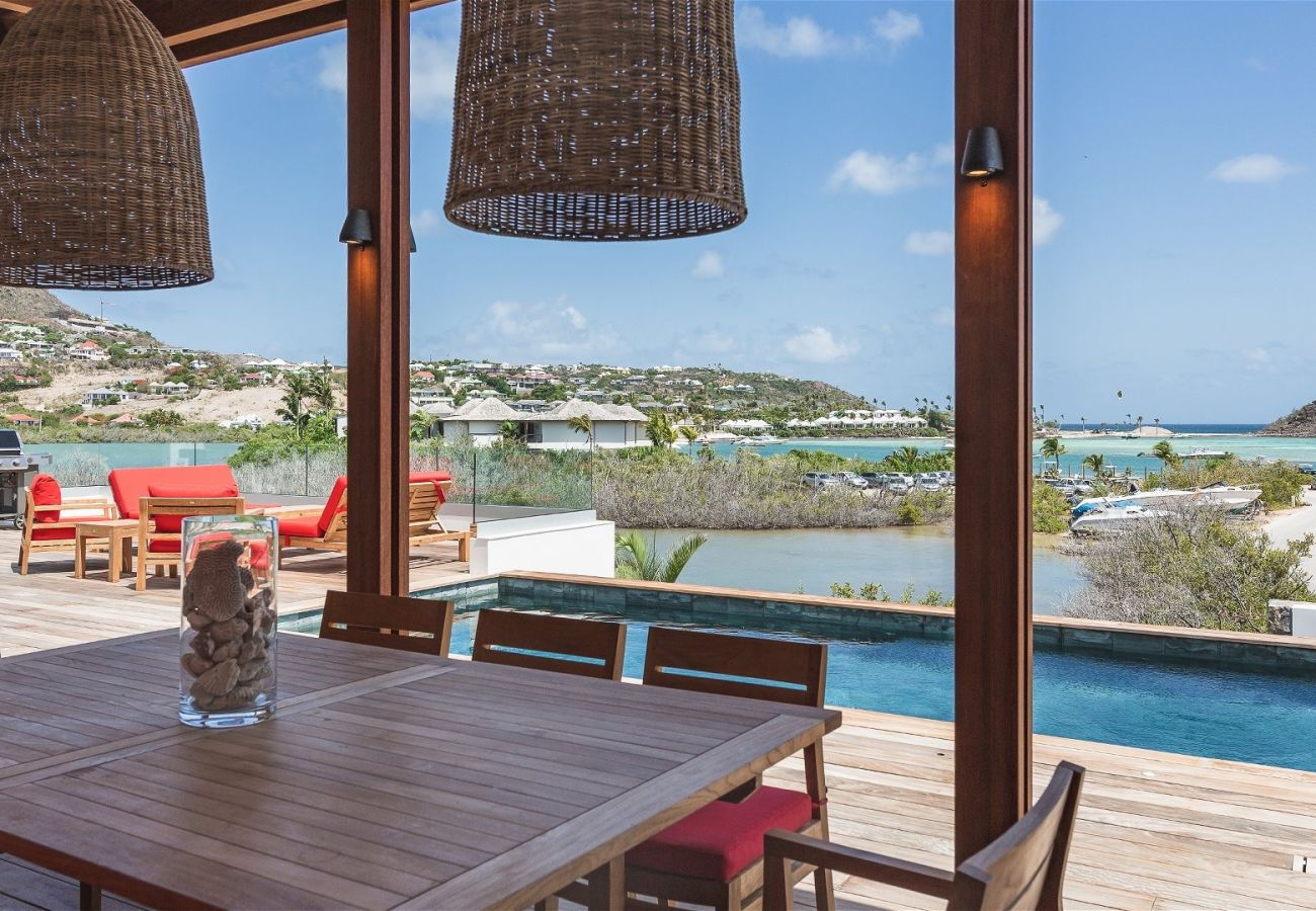 outdoor covered terrace rental st barts